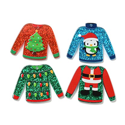 Рождественские акриловые подвески, одежда