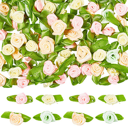 120шт 4 цвета полиэстер розы украшения, для поделок аксессуары для волос, украшение одежды, костюм