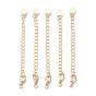 Brass Chain Extender, with Lobster Claw Clasps, Nickel Free, Heart