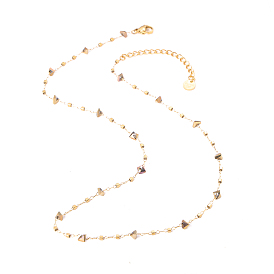 304 ожерелья из звеньев цепи из нержавеющей стали для женщин, треугольные, ионное покрытие (ip), долговечный