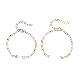 2 шт. 2 цвета, два тона 304 наборы для изготовления браслетов-цепочек из нержавеющей стали со скрепками