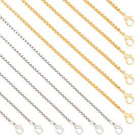 Iron Box Chain Necklace Making, with Lobster Claw Clasps