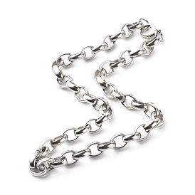 304 collier de chaîne rolo en acier inoxydable pour hommes femmes