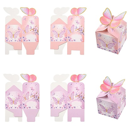 Бумажная коробка с бабочкой, подарочные пакеты, на подарки конфеты печенье