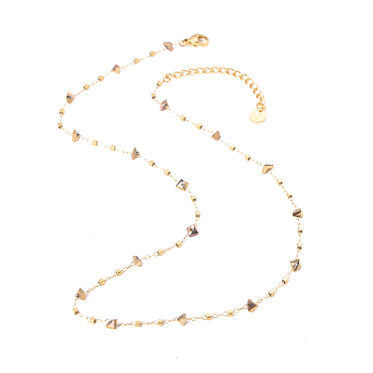 304 ожерелья из звеньев цепи из нержавеющей стали для женщин, треугольные, ионное покрытие (ip), долговечный