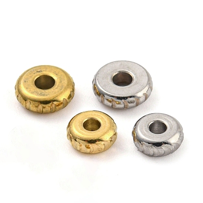 304 из нержавеющей стали бусы, плоско-круглые