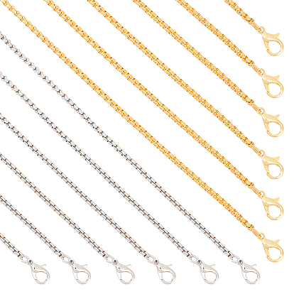 Iron Box Chain Necklace Making, with Lobster Claw Clasps