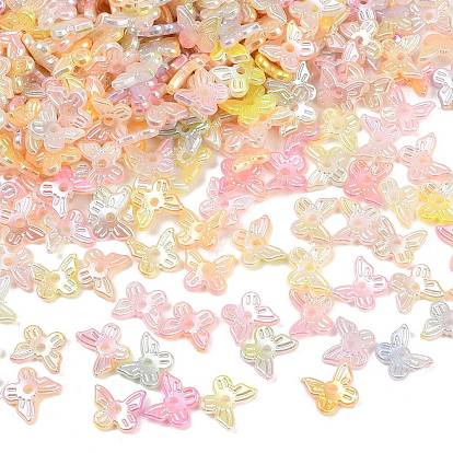 Абс пластиковые жемчужные бисера, бабочка, два тона