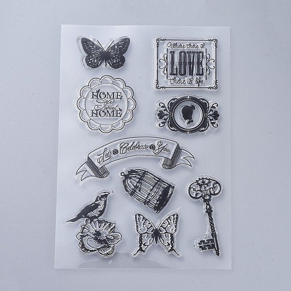 Silicone Stamps, for DIY Scrapbooking, Photo Album Decorative, Cards Making, Stamp Sheets, for Valentine's day