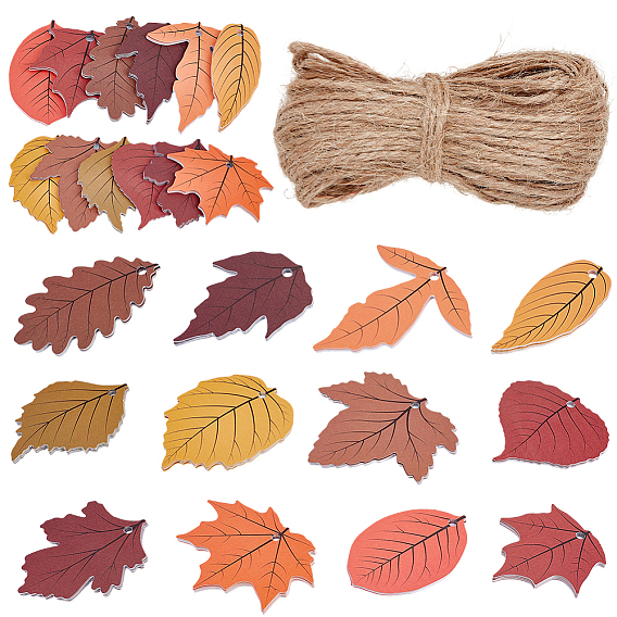 120 шт. праздничные украшения из листовой бумаги, с 1 связкой веревок