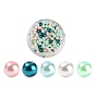 300Pcs Baking Painted Pearlized Glass Pearl Round Beads