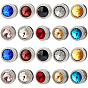 20шт. 2 пакеты 10 цвета, застежки для значков из полипропиленового пластика, плоско-круглые, со стразами