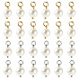 40 шт. 2 круглые подвески-жемчужины разных цветов, с 304 кольцами из нержавеющей стали, белые