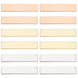 Brass Links Connectors, Stamping Blank Tag, Rectangle