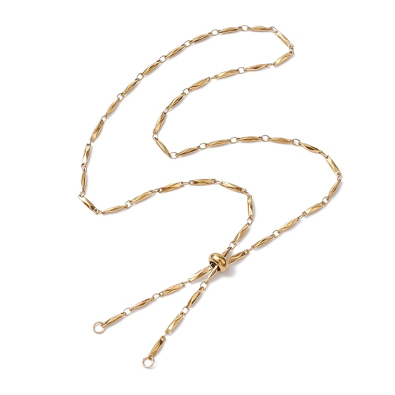 Ионное покрытие (ip) 304 колье из нержавеющей стали, с цепочками и 202 скользящими бусинами из нержавеющей стали