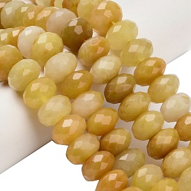 Природный Топаз нефрита бисер нитей, рондель, граненые