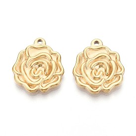 304 подвески из нержавеющей стали, цветочный шарм