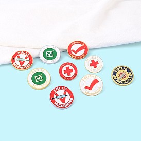 Creative Medical Injector Cross Symbol Cartoon Brooch with Personality Oil Droplet Design and Independent Packaging