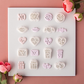 Valentine's Day Plastic Molds, Clay Cutters, Clay Modeling Tools, for Earring Making