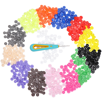 Застежка-молния для смолы, Кнопки в форме плаща , с набором швейных инструментов с шилом и прокалывателем