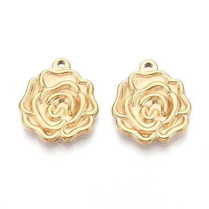 304 подвески из нержавеющей стали, цветочный шарм