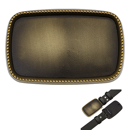 1 застежки-пряжки из сплава в тибетском стиле, прямоугольные