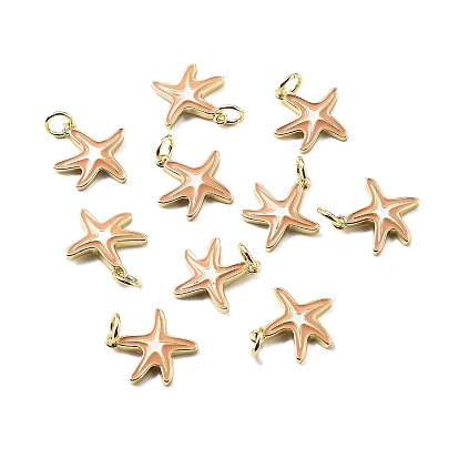 Латунь эмаль прелести, очарование морской звезды, с целью перехода в кольце, стойки покрытие, долговечный, без свинца и без кадмия