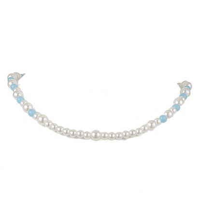 Collares de perlas acrílicas y cuentas luminosas para mujer.