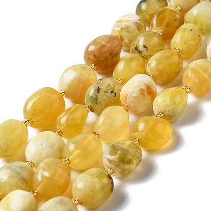 Natural Yellow Opal Beads Strands, Oval