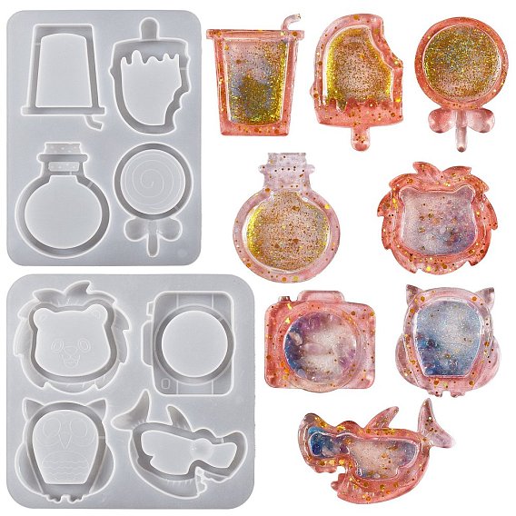 Силиконовые формы для конфетных подвесок, формы для литья смолы, для уф-смолы, изготовление изделий из эпоксидной смолы