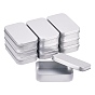 Iron Tins Cans, Storage Containers for Jewelry Beads, Candies, with Lid, Rectangle