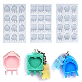 Silicone Photo Frame Pendant Molds, Resin Casting Molds, for UV Resin, Epoxy Resin Craft Making