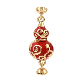Cierres magnéticos de esmalte de bronce, calabaza, rojo