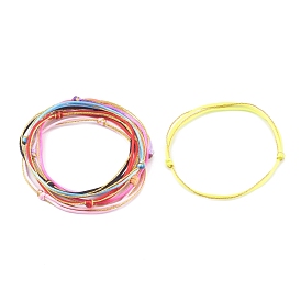 Fabrication de bracelets multibrins en fil de nylon réglable, avec cordon métallique