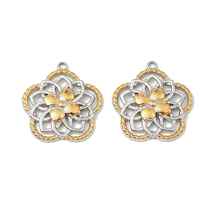 304 подвески из нержавеющей стали, цветок, без свинца и без кадмия