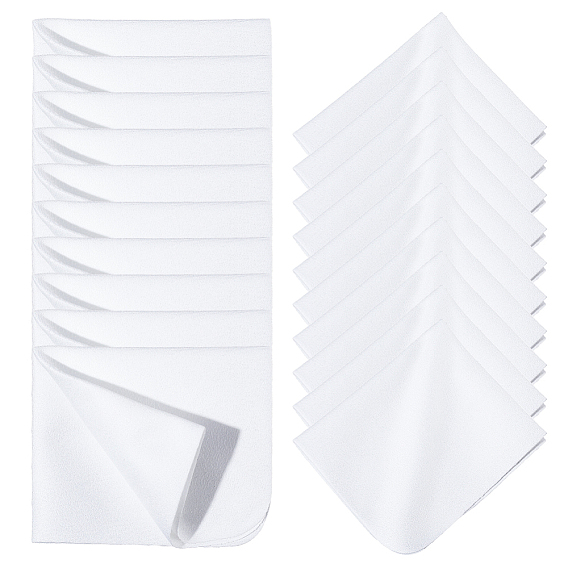 20 тряпка для чистки очков из замшевого волокна, прямоугольные