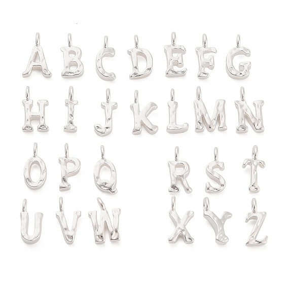 26 шт. 26 стили 925 подвески из стерлингового серебра, Письмо ~ Z