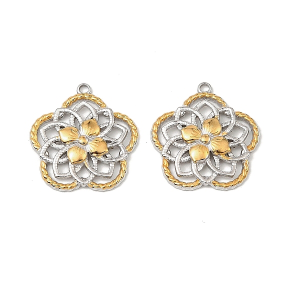304 подвески из нержавеющей стали, цветок, без свинца и без кадмия