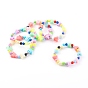 Acrylic Kids Bracelets Sets, Stretch Beaded Bracelets, with Mixed Shapes Plastic Beads