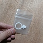 Transparent Frosted Plastic Jewelry Storage Zip Lock Bags, Reusable Top Seal Bags, Rectangle