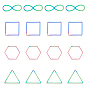 304 Stainless Steel Linking Rings, Laser Cut, Triangle & Infinity & Hexagon & Square