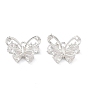 Латунные микропаве прозрачные подвески с фианитом, бабочки прелести