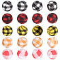 30Pcs 5 Styles Round Silicone Focal Beads