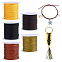 5 rollos 5 cordón de nudo chino de nailon de colores, Cordón de nailon para joyería para hacer joyas.
