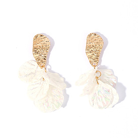 Chic Petal Earrings for Women - Trendy Cold-tone Ear Jewelry by EA717