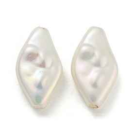 ABS Plastic Imitation Pearl Bead, AB Color Plated, Rhombus
