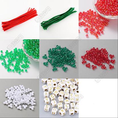 Acrylic with Plastic Christmas Candy Beading Set