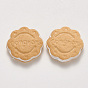 Resin Cabochons, Imitation Food Biscuits,  Flower Shaped Biscuits