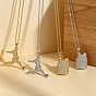 Colliers pendentifs en laiton sertis de micro-pavés de zirconiums cubiques transparents sur le thème du sport