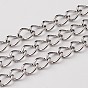 304 Stainless Steel Twisted Chains, with Spool, for DIY Jewelry Making, Soldered